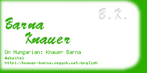 barna knauer business card